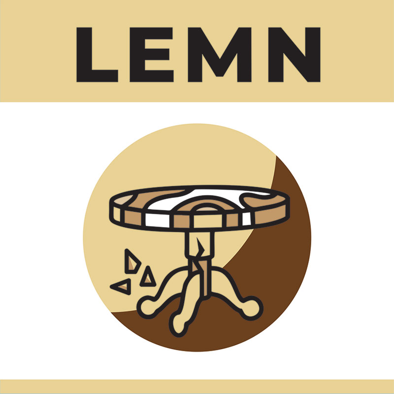 Stickere colectare selectiva a deseurilor "LEMN" (160 x 160 mm)