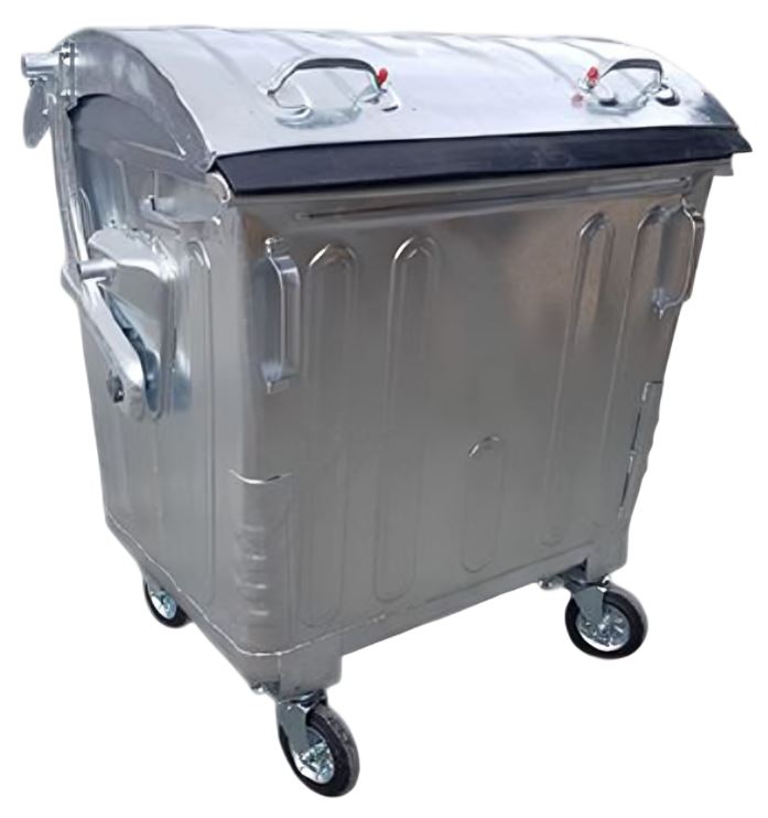 Cos pentru transportarea deseurilor 1100 L galvanizat pe roti (1.2 mm) GC
