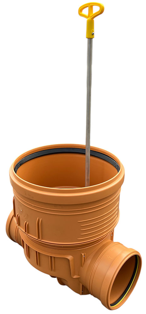 Baza camin de inspectie PP D.400/200 cu supapă de retur (1 intrare/1 iesire) K40P20ZB  KARMAT
