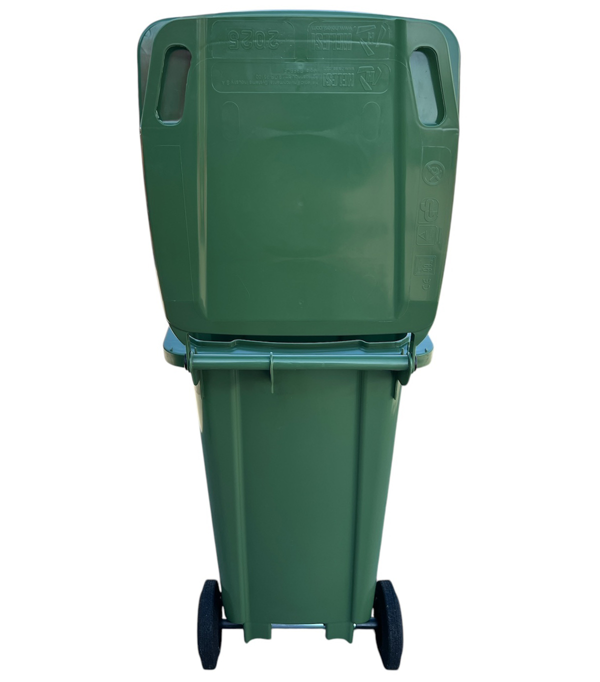 Cos pentru transportarea deseurilor 120 L pe roti (verde) HE