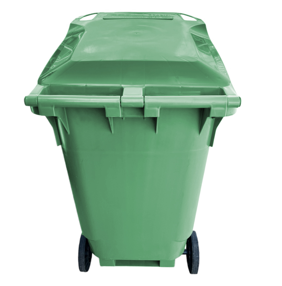 Cos pentru transportarea deseurilor 360 L pe roti (verde) HE