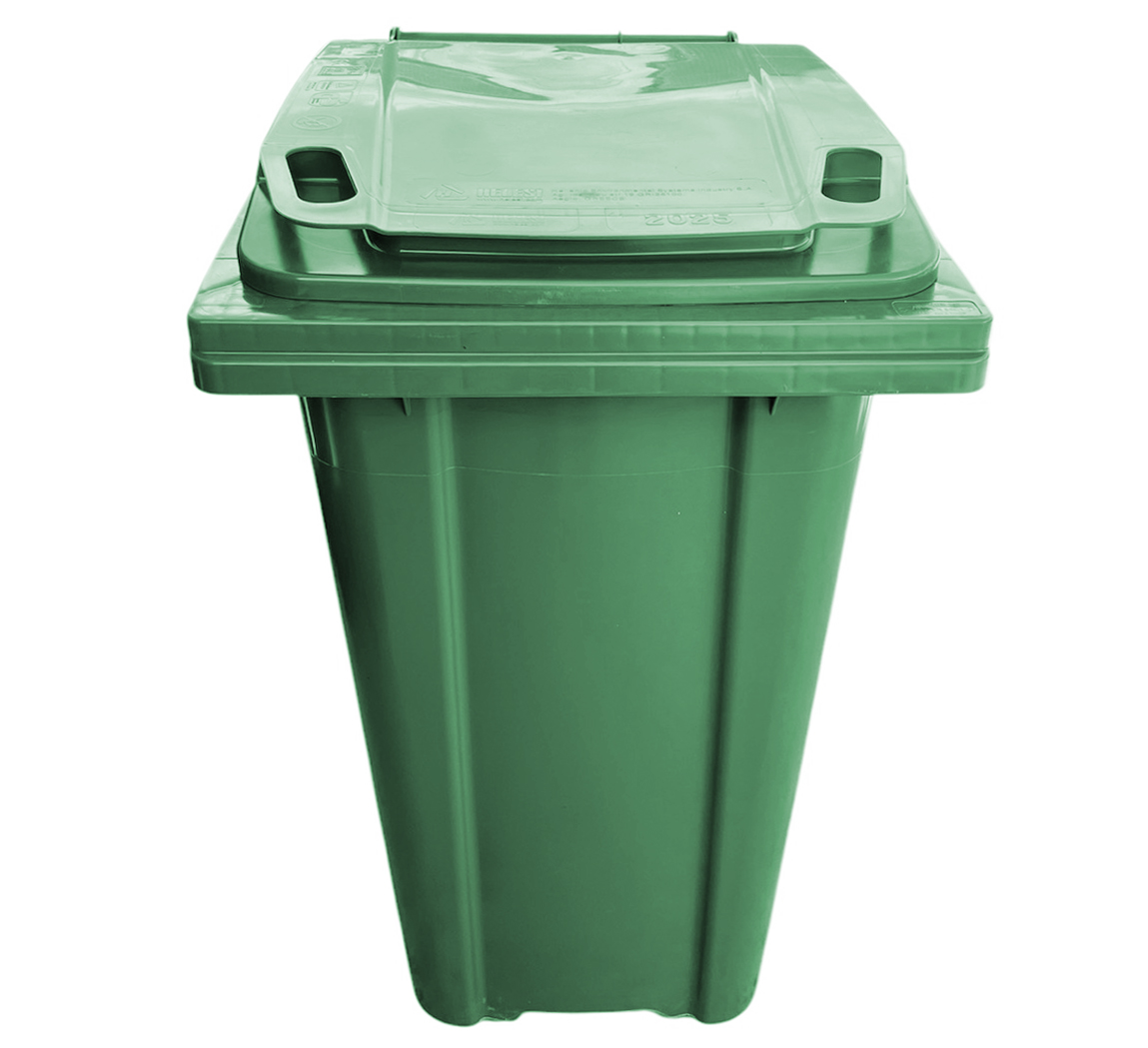 Cos pentru transportarea deseurilor 360 L pe roti (verde) HE