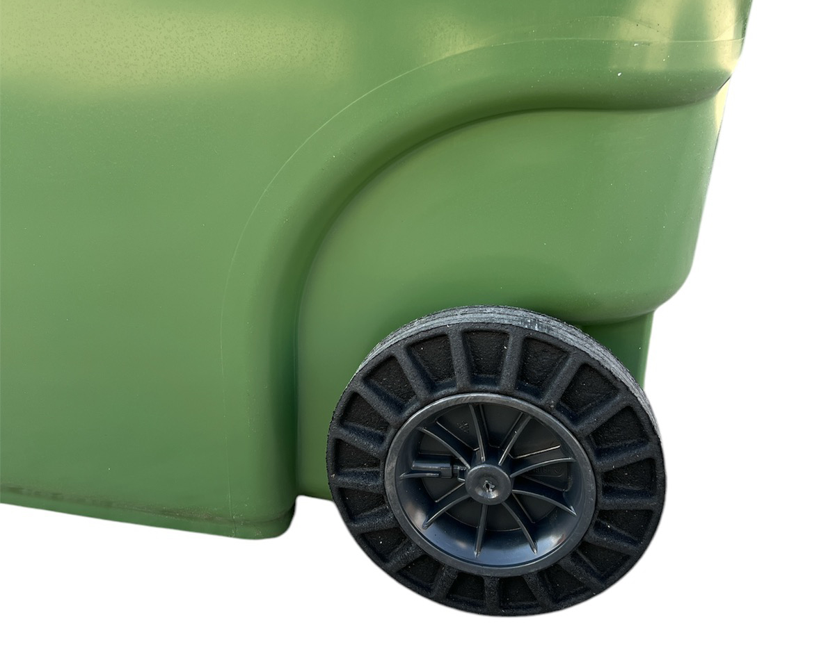 Cos pentru transportarea deseurilor 360 L pe roti (verde) HE