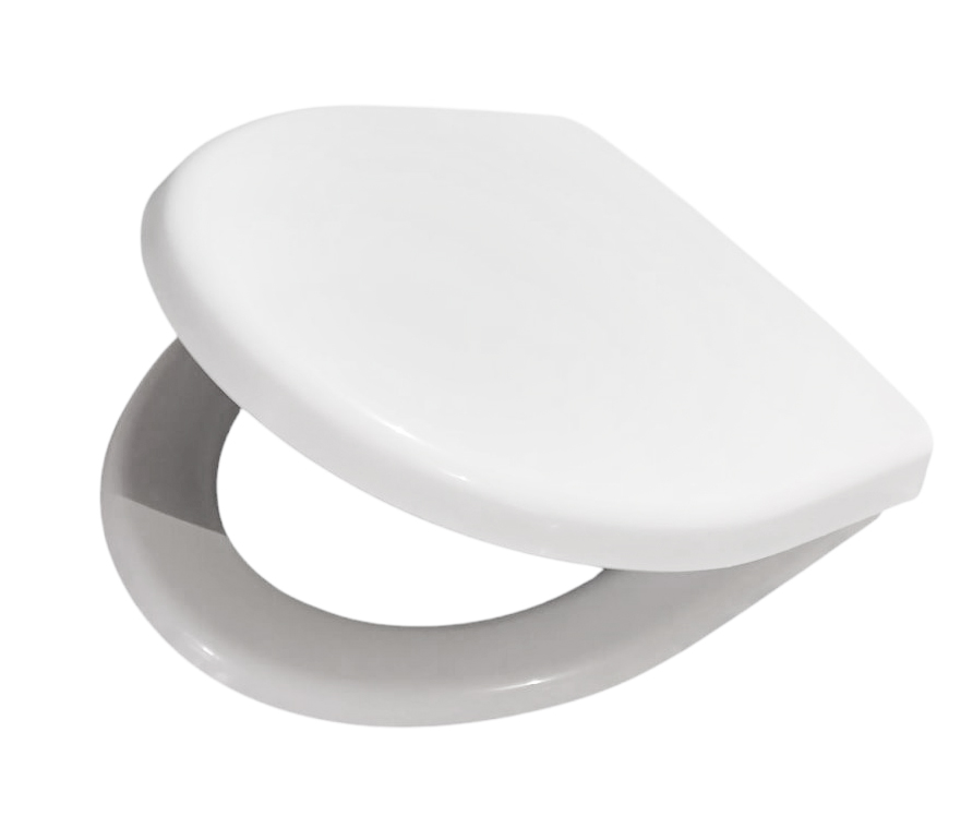 Capac WC polipropilen, universal (alb) cu fixare din metal, 365х445 mm СП6-М  SOLOPLAST