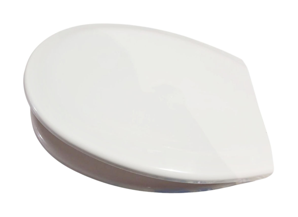 Capac WC din polipropilena universal (alb) cu fixare din plastic, 369х464 mm СУ-4  SOLOPLAST