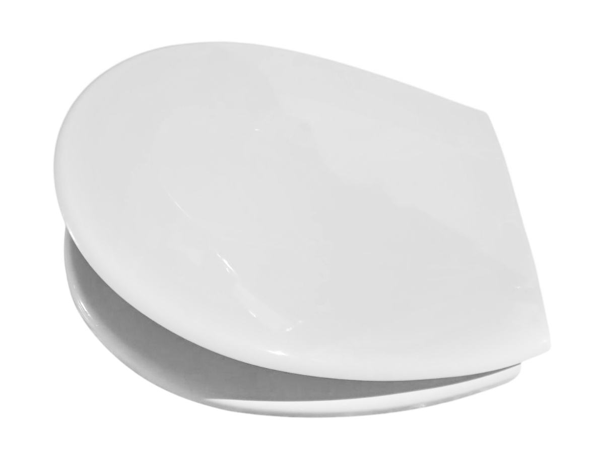 Capac WC din polipropilena universal (alb) cu fixare din plastic, 362х464х50 mm СП13  SOLOPLAST
