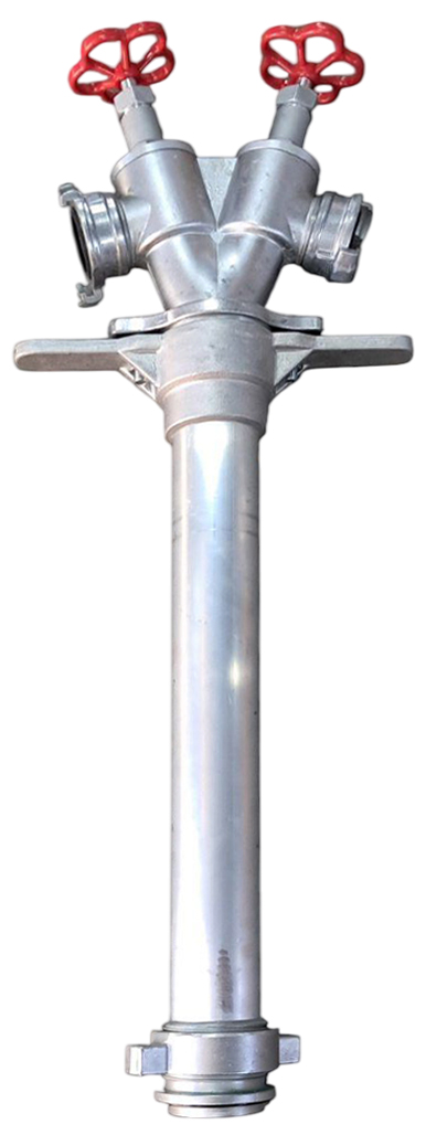 Колонка пожарная двойная D. 80 GOST 2x50  (Адаптер двойной к пожарному гидранту)