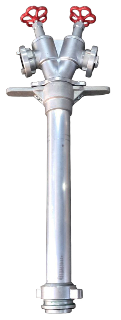 Колонка пожарная двойная D. 80 STORZ 2x52  (Адаптер двойной к пожарному гидранту)