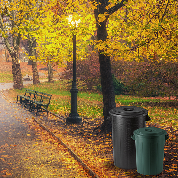 Cos plastic fara capac pentru deseurilor 120 L (verde azuriu)  STP