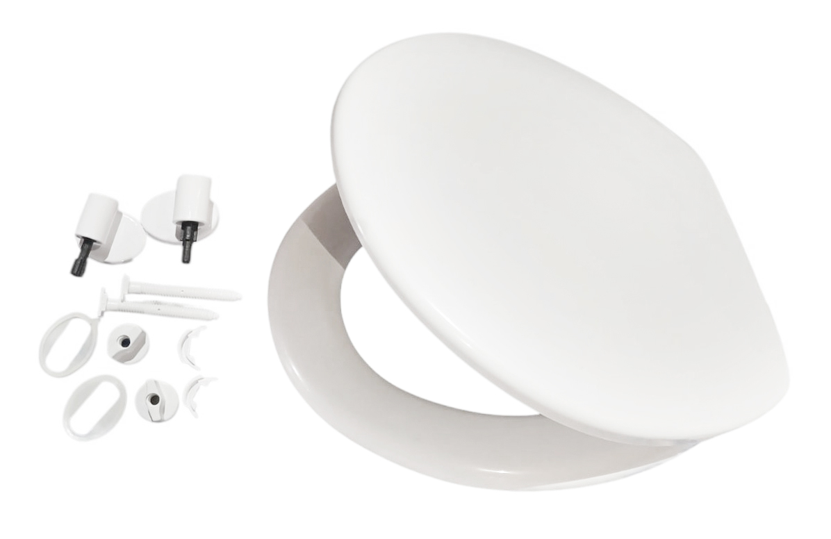 Capac WC polipropilen, universal (alb), cu microlift, 372х425 mm СП1-Д  SOLOPLAST