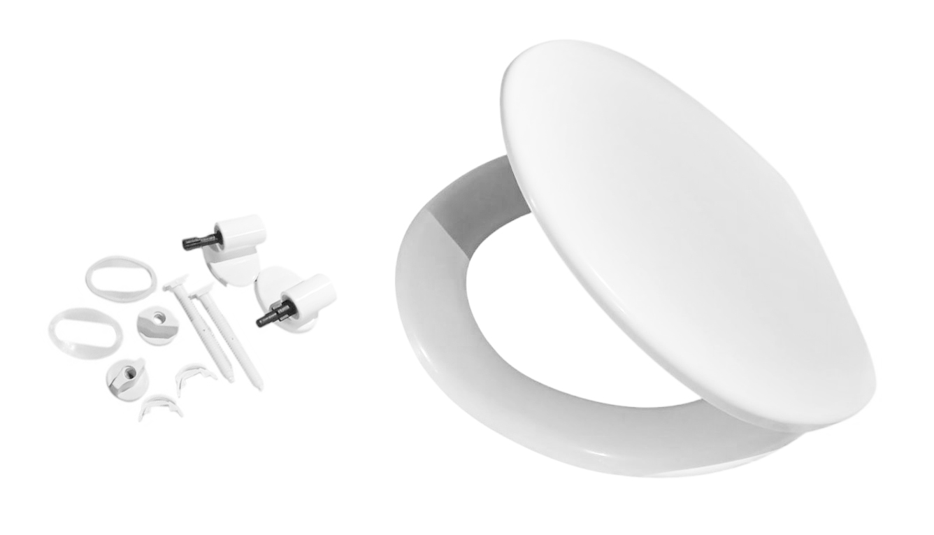 Capac WC polipropilen, universal (alb), cu microlift, 372х425 mm СП1-Д  SOLOPLAST