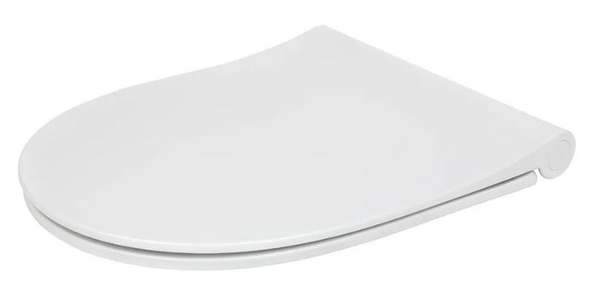 Capac WC polipropilen, universal (alb), cu eliberare rapida cu microlift, 346х442 mm СП12-Д  SOLOPLAST