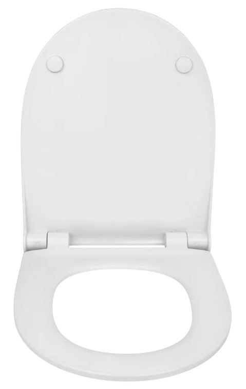 Capac WC polipropilen, universal (alb), cu eliberare rapida cu microlift, 346х442 mm СП12-Д  SOLOPLAST