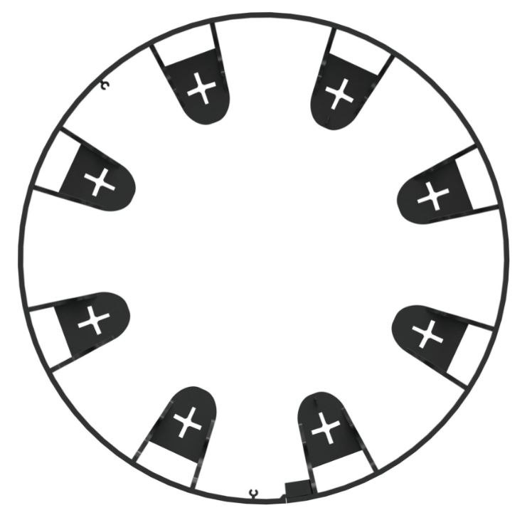 Бордюр садовый 8 x 1000 cм, H=78 мм (комплект 8 шт.) (черный) Unibord  CELLFAST