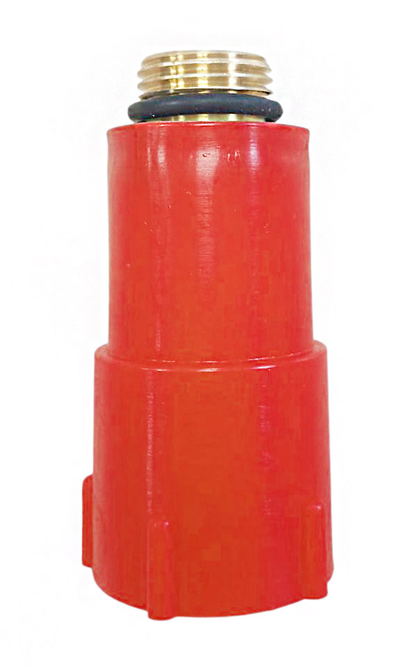 Dop pentru testarea scurgerilor 1/2", cu filet din alama, rosu STY-523-1-R-P  STYRON