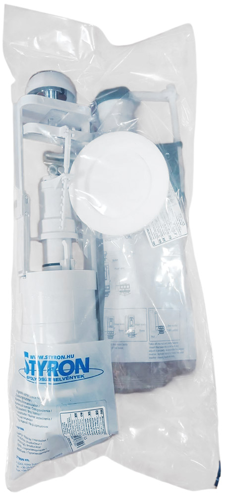 Mecanism complet pentru rezervor monobloc cu un buton, D. 3/8" filet cupru STY-731-R-A  STYRON