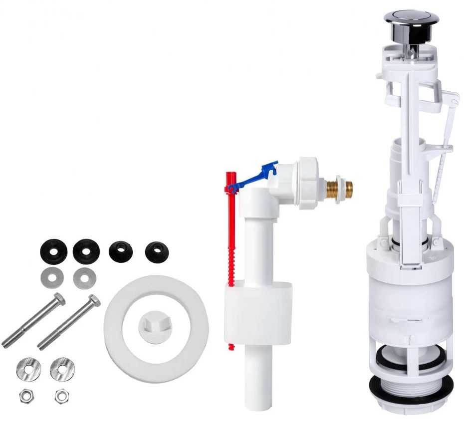 Mecanism complet pentru rezervor monobloc cu un buton, D. 1/2" filet plastic STY-733-M-A  STYRON