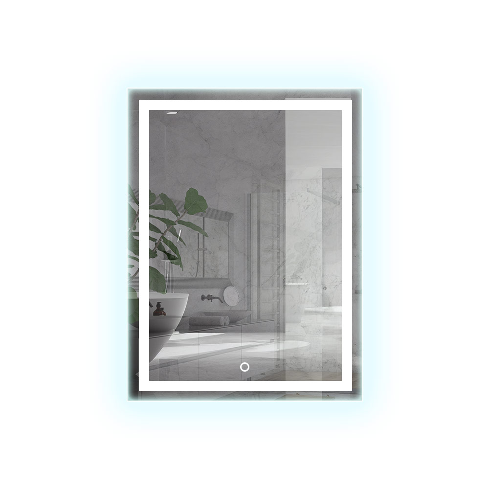 Oglinda pentru baie LED 2700/4000/6000K (dreptunghiulara cu janta) 50 x 70 cm IP44  UNIPLAST