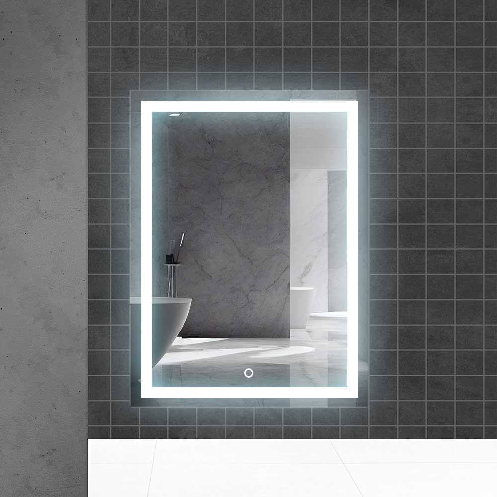 Oglinda pentru baie LED 2700/4000/6000K (dreptunghiulara cu janta) 50 x 70 cm IP44  UNIPLAST