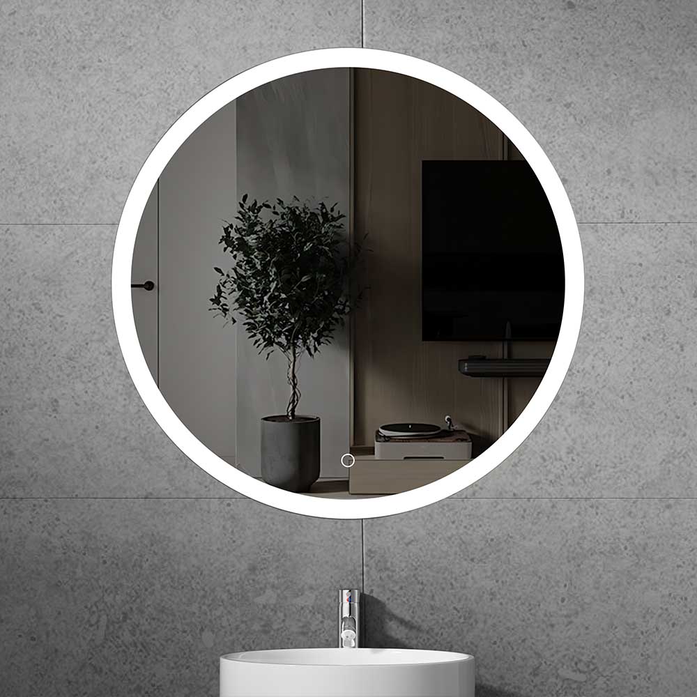 Oglinda pentru baie LED 2700/4000/6000K (rotunda cu janta) 58 x 58 cm IP44  UNIPLAST