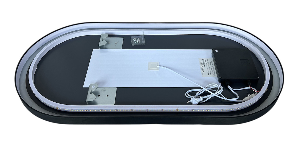 Oglinda pentru baie LED 2700/4000/6000K (dreptunghiulara cu janta) 50 x 100 cm IP44  UNIPLAST