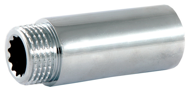 Переход  D. 1/2" П/М удлинитель бронзовый 50 мм никелированный