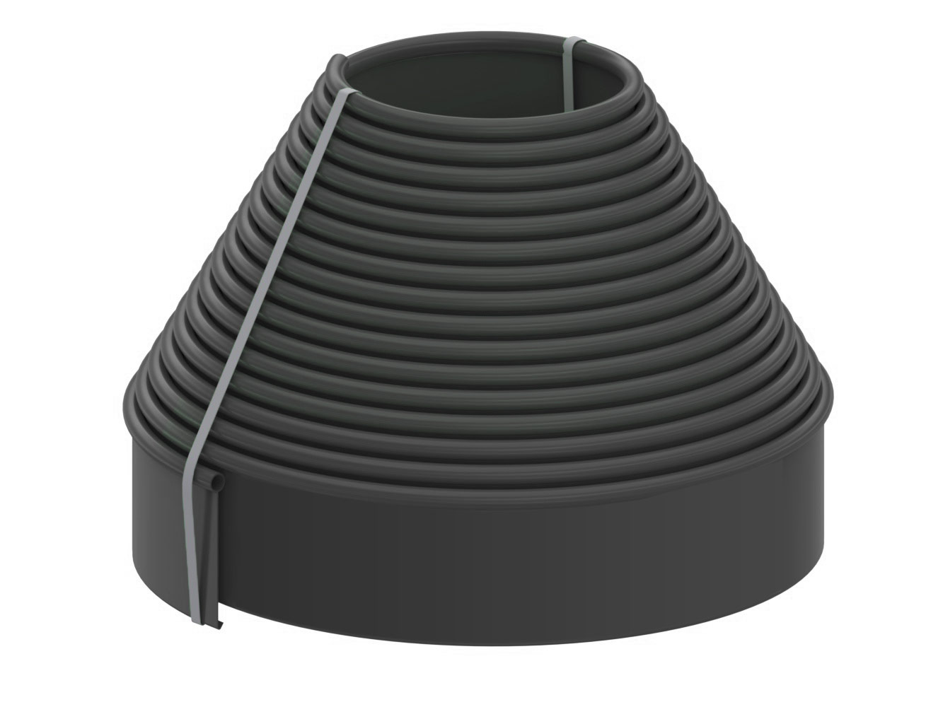 Бордюр садовый газонный 110 мм х 20 мм x 10 м (черный)  Unipark STANDARD  UNIPLAST