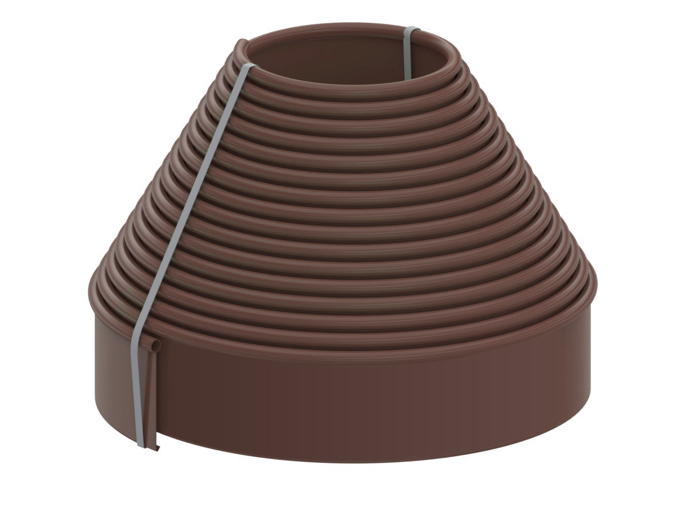 Бордюр садовый газонный 110 мм х 20 мм x 10 м (коричневый)  Unipark STANDARD  UNIPLAST