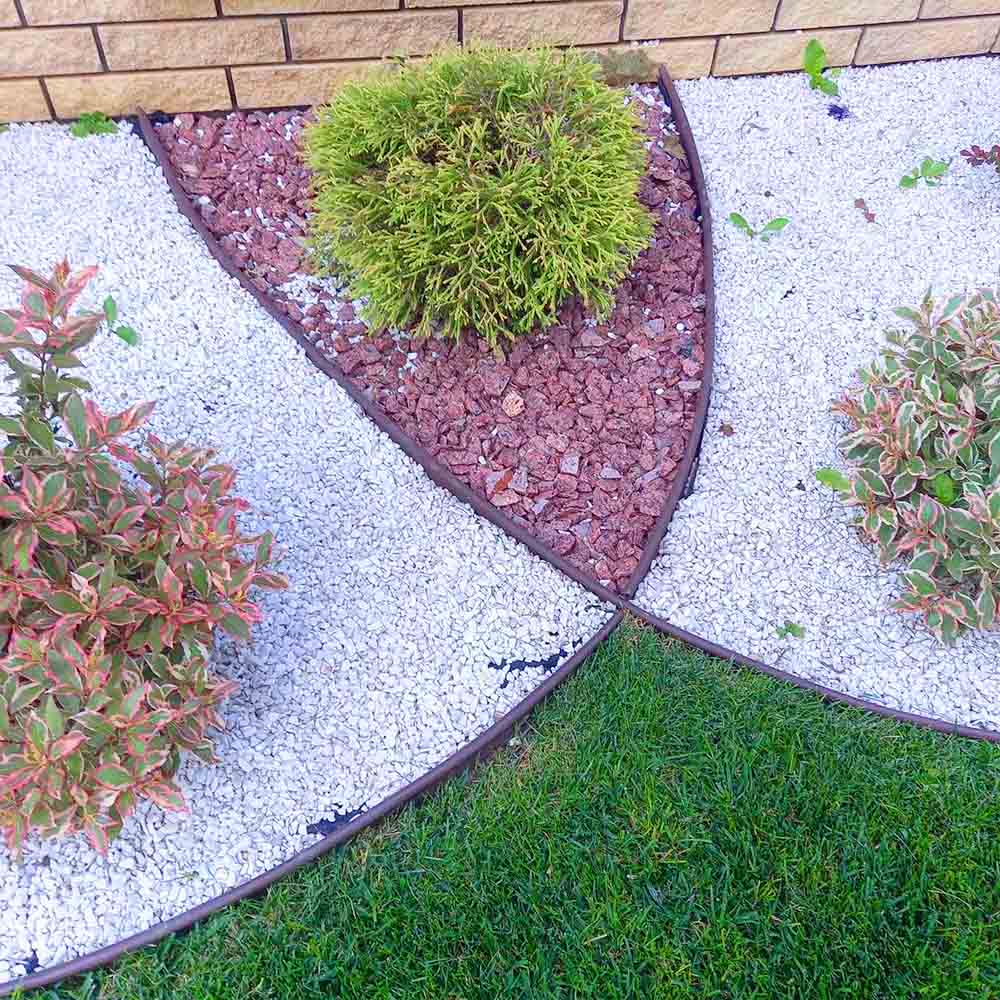 Bordura decorativa pentru gradina 103 mm x 12 mm x 10 m (maro) Unipark ECO  UNIPLAST