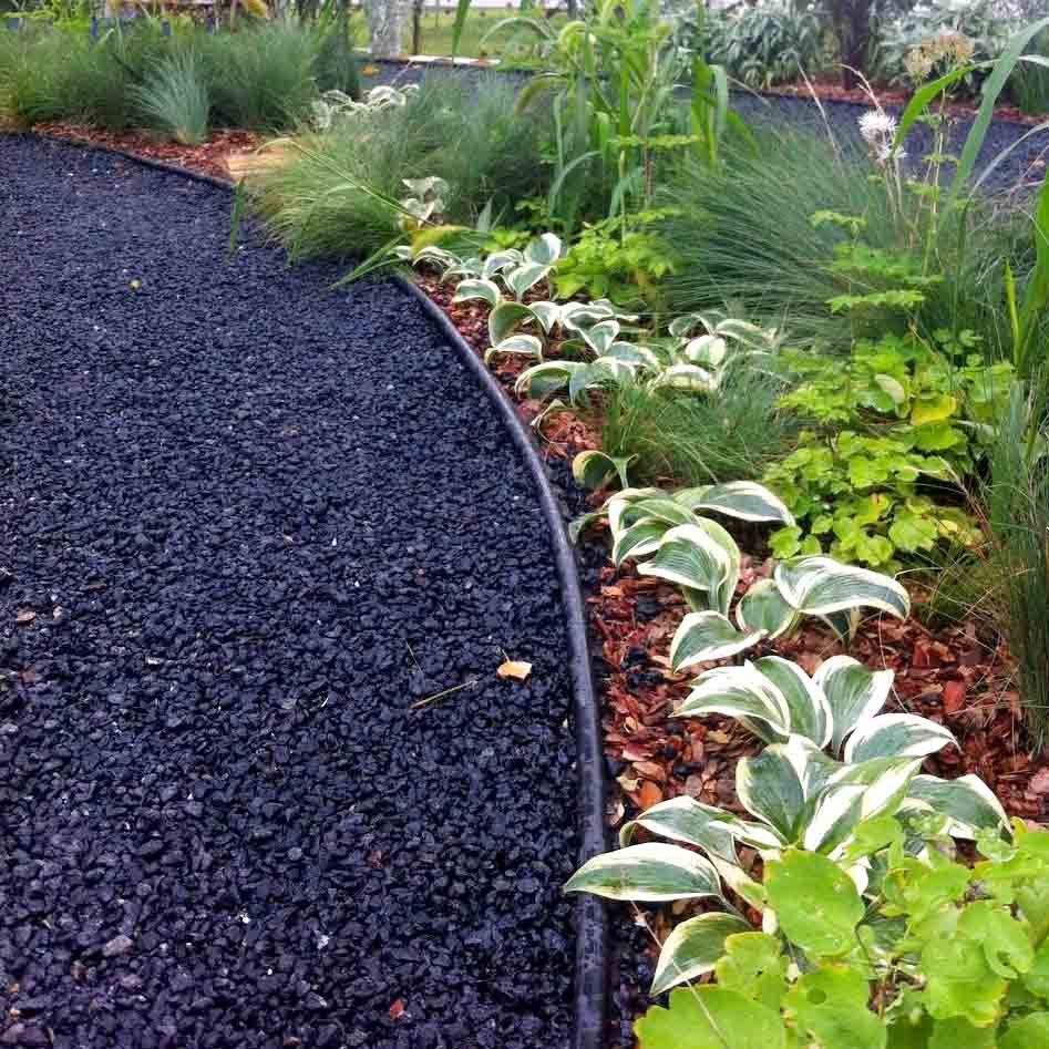 Bordura decorativa pentru gradina 103 mm x 12 mm x 10 m (negru) Unipark ECO  UNIPLAST