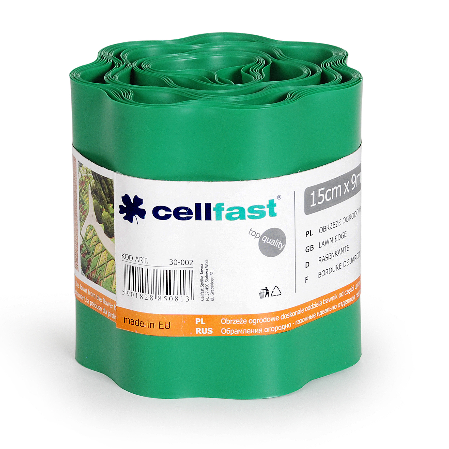 Bordura gazon 15 cm x 9 m (verde)  CELLFAST
