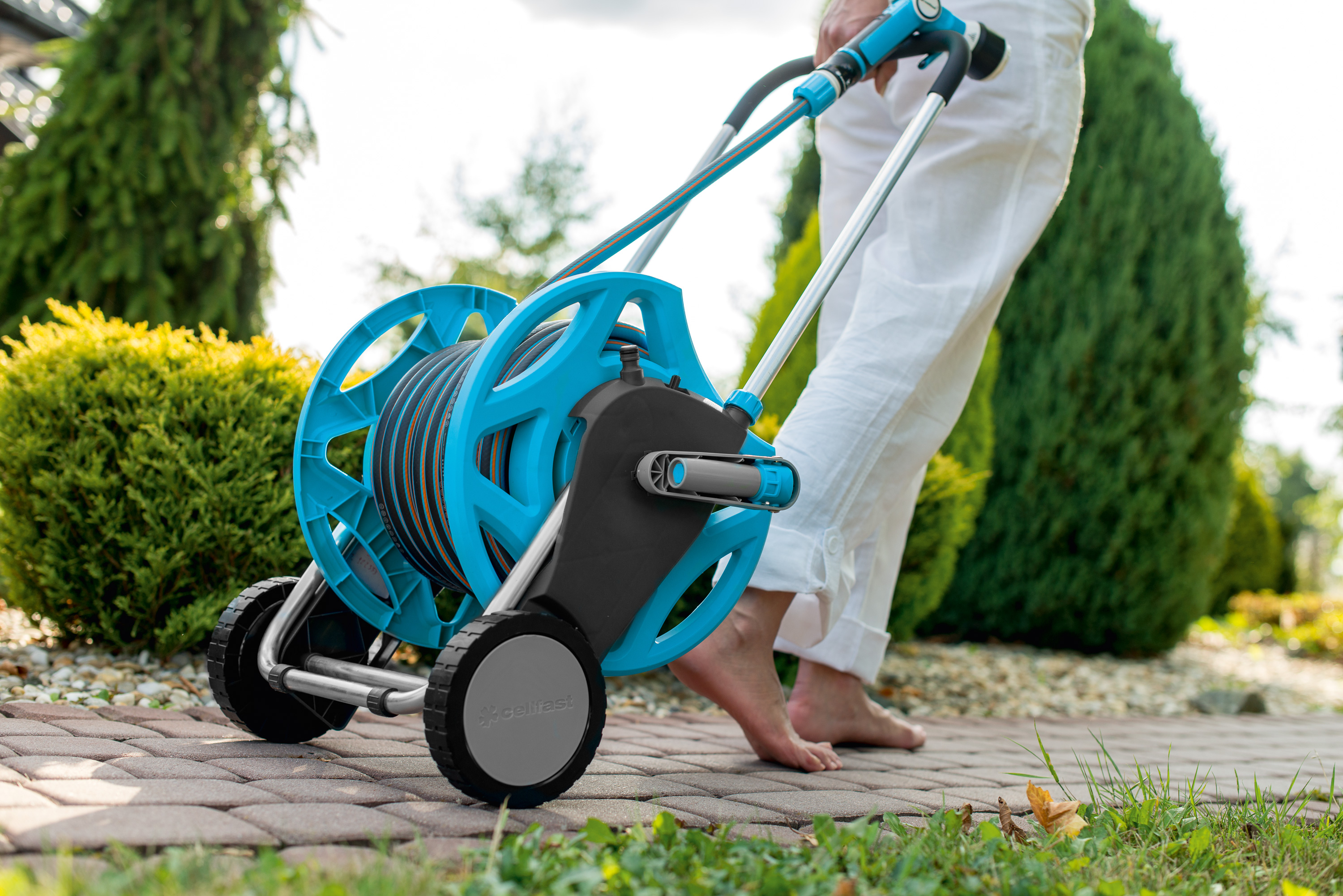Carucior pentru furtun DISCOVER (1/2" x 60 m)  CELLFAST