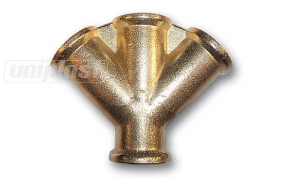 Крестовина пневматическая быстросъемная Мама D. 3/8" x 45° латунь SP029  BRADAS