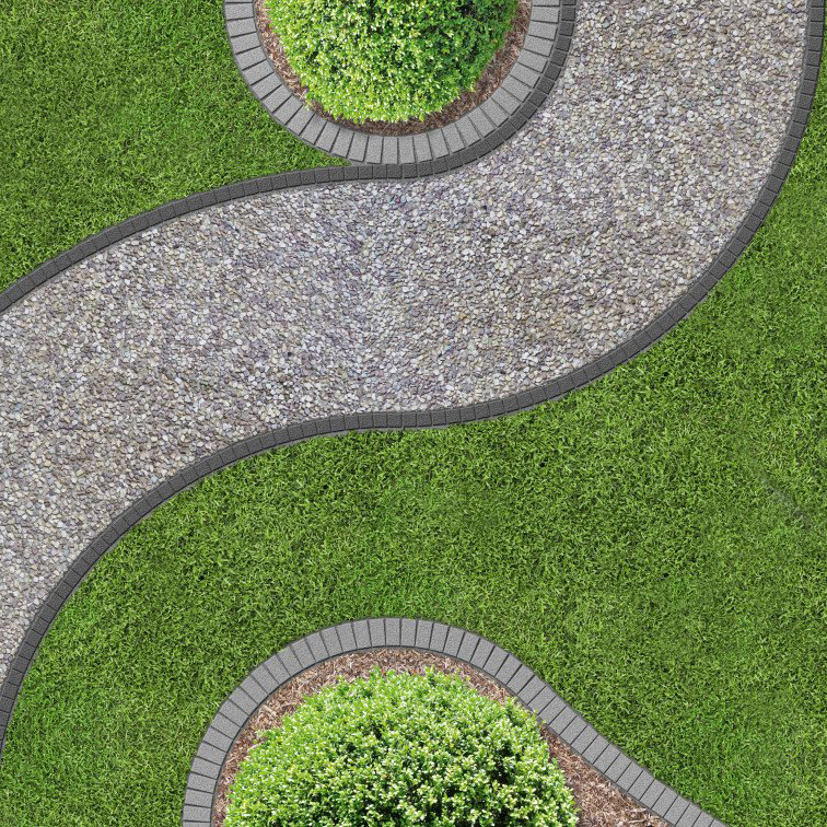 Bordura gazon flexibil 4 x 100 cm , H=45 mm (set 4 buc.) (negru) Unibord SET CELLFAST