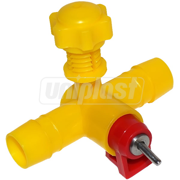 Adapatoare cu niplu 360° A22 din plastic pentru pasari (detinator galben)