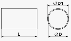 Canal de ventilatie rotund din plastic D.150 L=2000 mm (3020)  VENTS