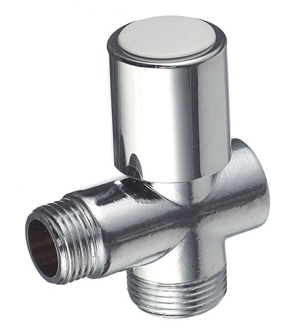 Robinet coltar cu ventil 3 cai D. 1/2" FE x 3/4" FE x 1/2" FI PN16 alama nichelata, pentru masina de spalat  ITAP
