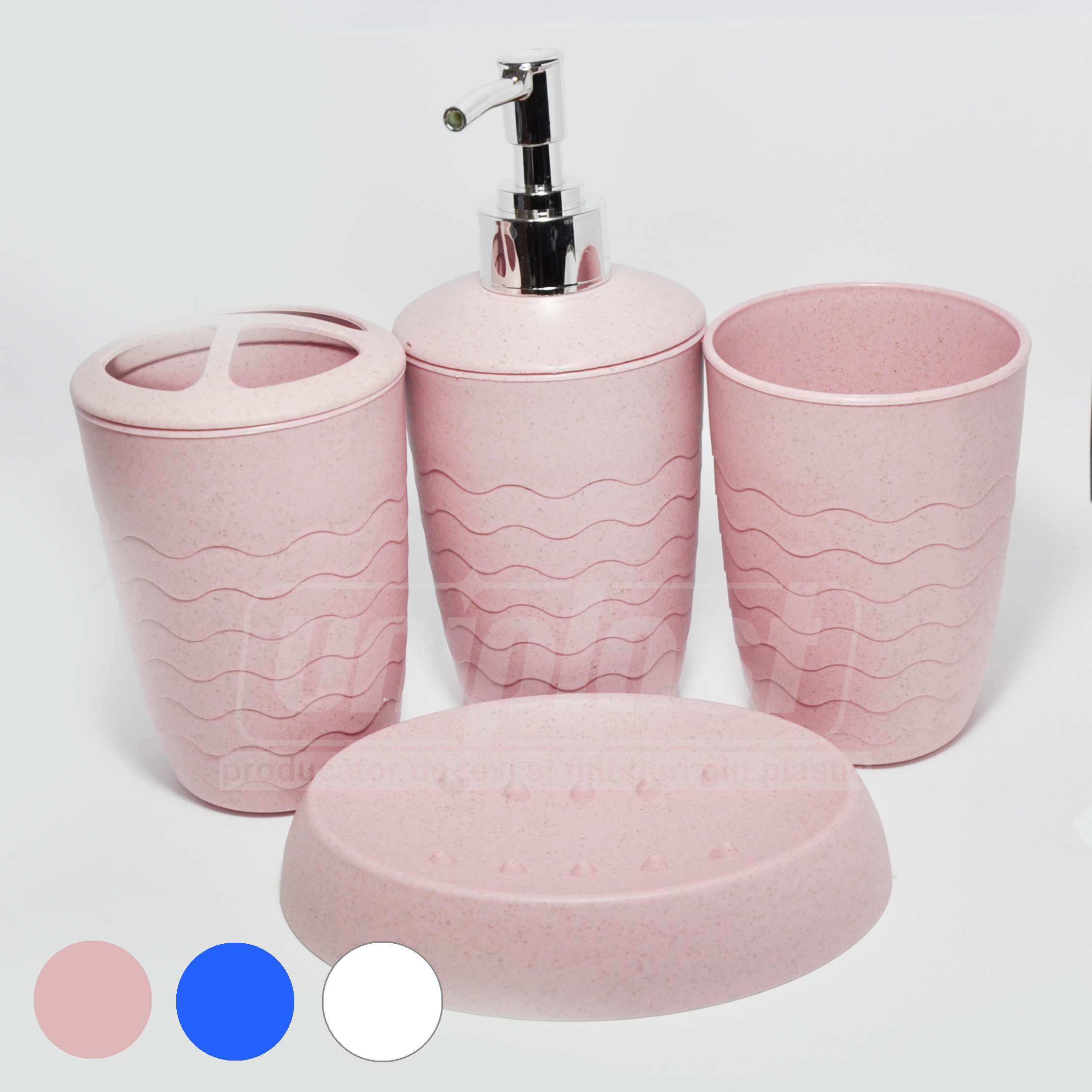 Set baie 4 piese, plastic, in asortiment (rotund) (10235)