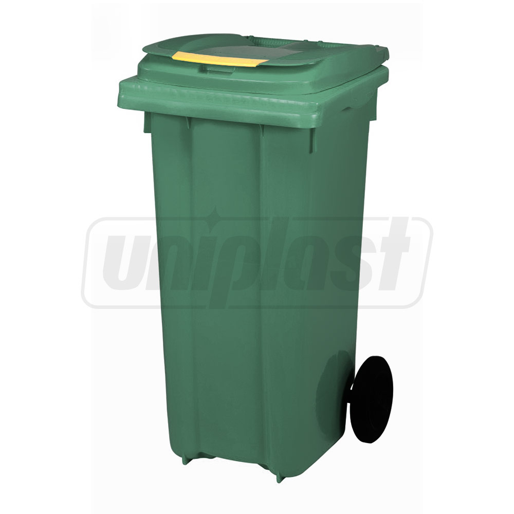Cos pentru transportarea deseurilor 120 L pe roti (verde) UNI