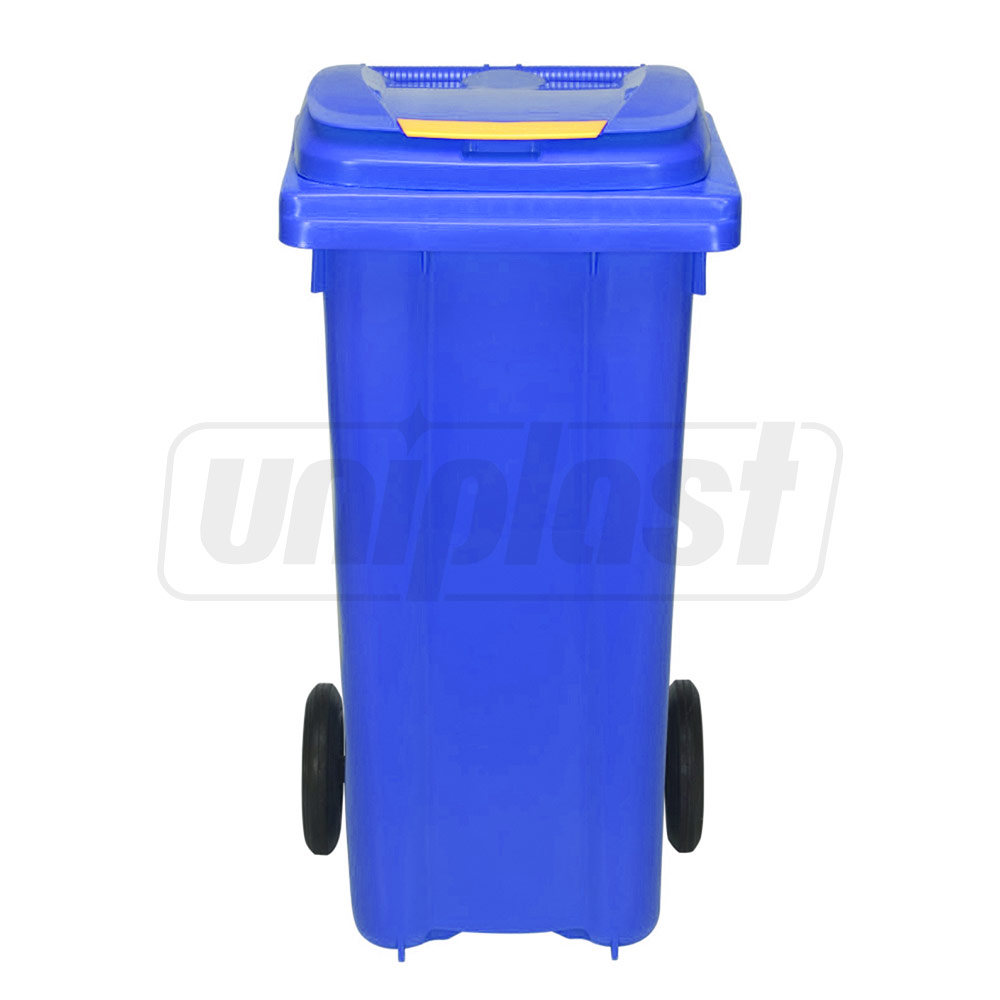 Cos pentru transportarea deseurilor 120 L pe roti (albastru) UNI