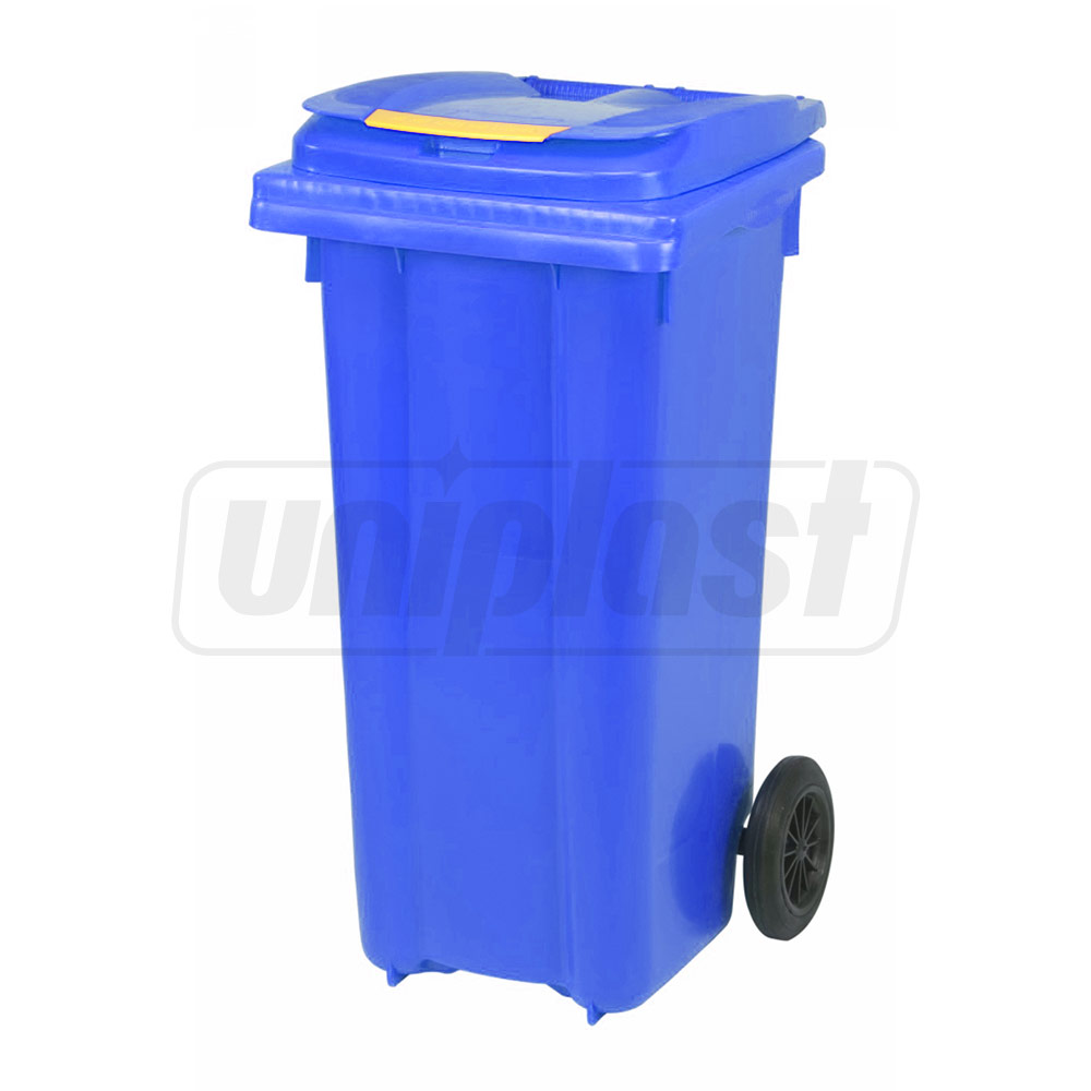 Cos pentru transportarea deseurilor 120 L pe roti (albastru) UNI