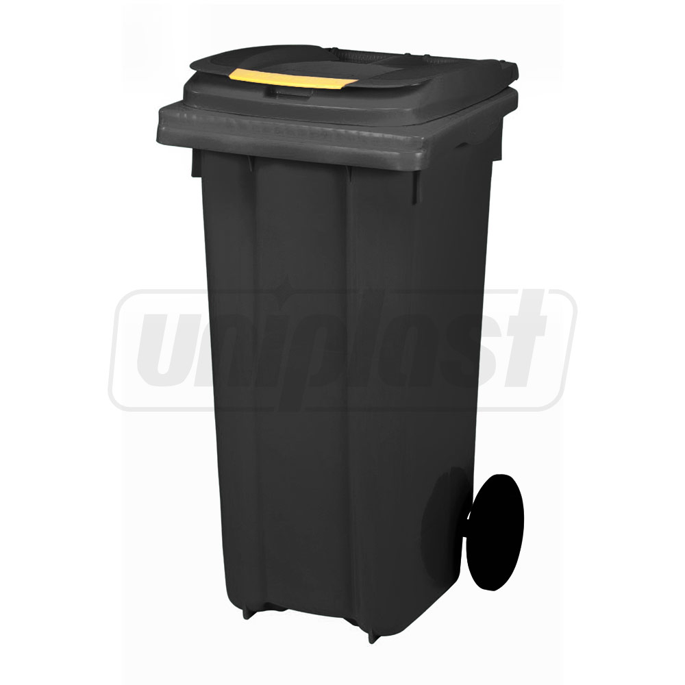 Cos pentru transportarea deseurilor 120 L pe roti (negru) UNI