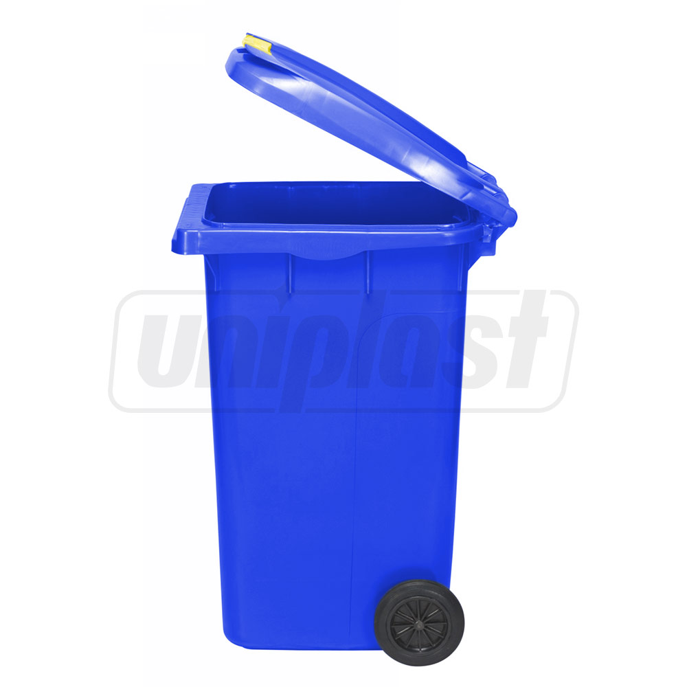 Cos pentru transportarea deseurilor 240 L pe roti (albastru) UNI