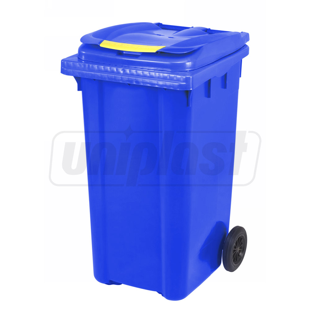 Cos pentru transportarea deseurilor 240 L pe roti (albastru) UNI
