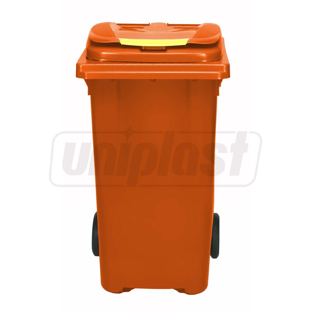 Бак мусорный 240 л на колесах (оранжевый) UNI