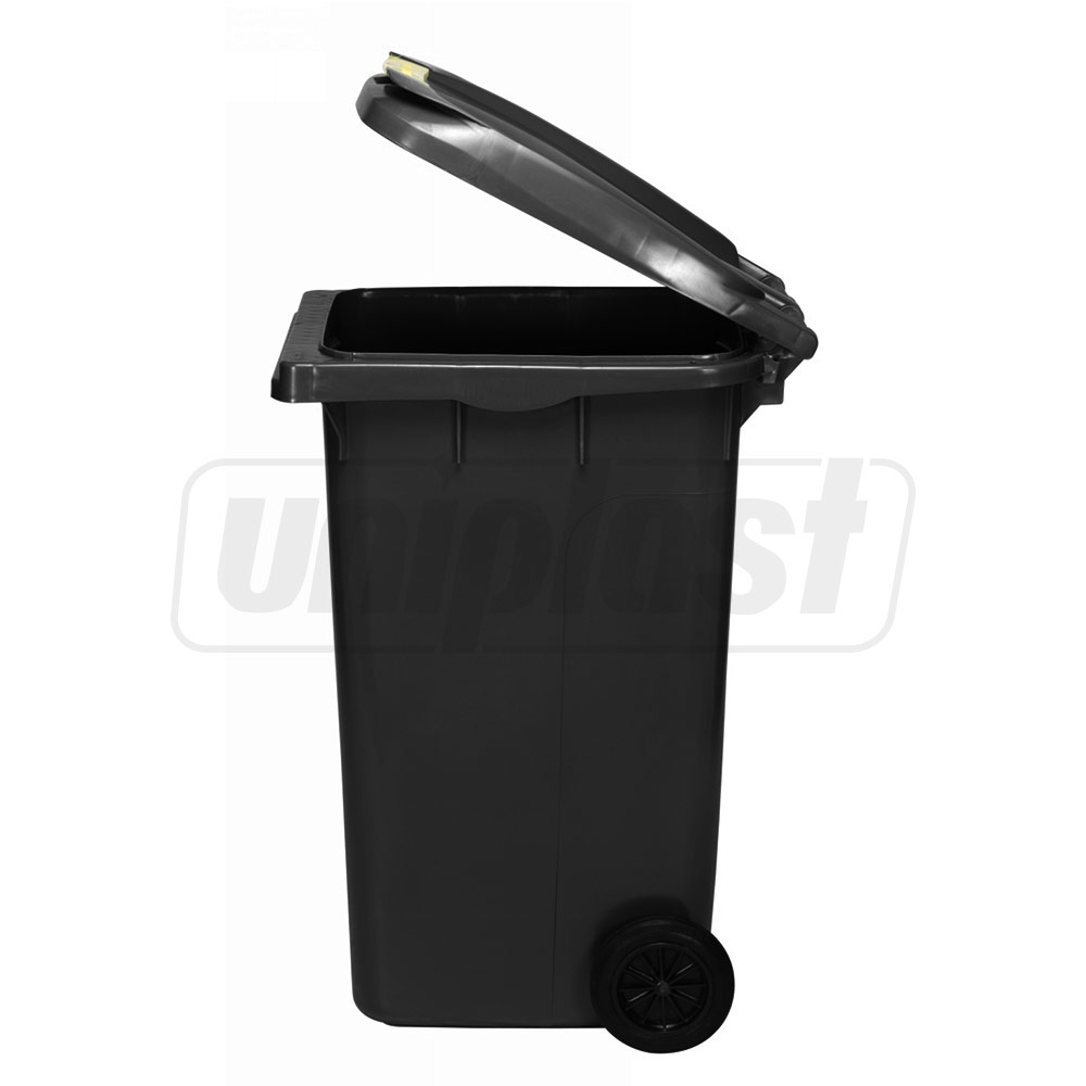 Cos pentru transportarea deseurilor 240 L pe roti (negru) UNI