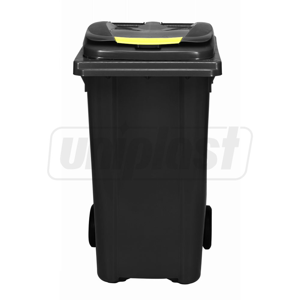 Cos pentru transportarea deseurilor 240 L pe roti (negru) UNI