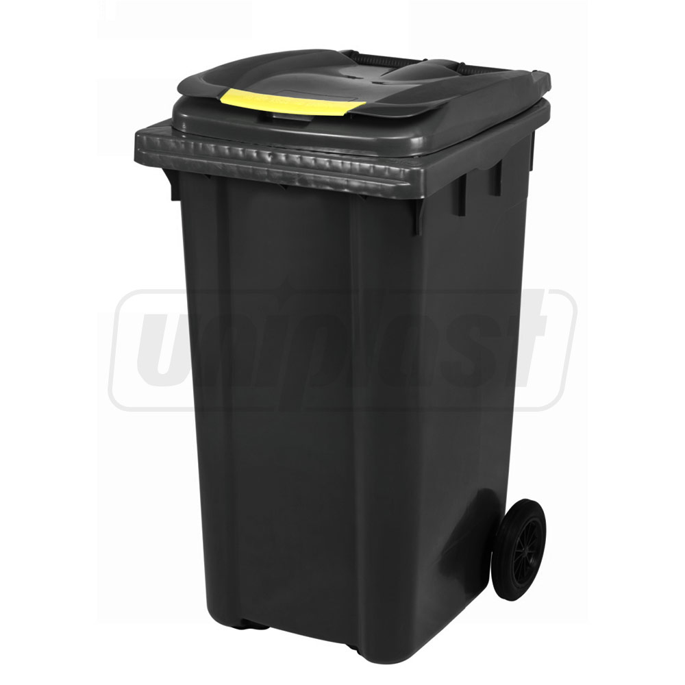Cos pentru transportarea deseurilor 240 L pe roti (negru) UNI