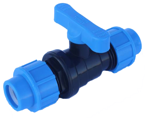 Robinet  compresiune PP cu bila D. 40 x 40 / PN10 T  UNISERA