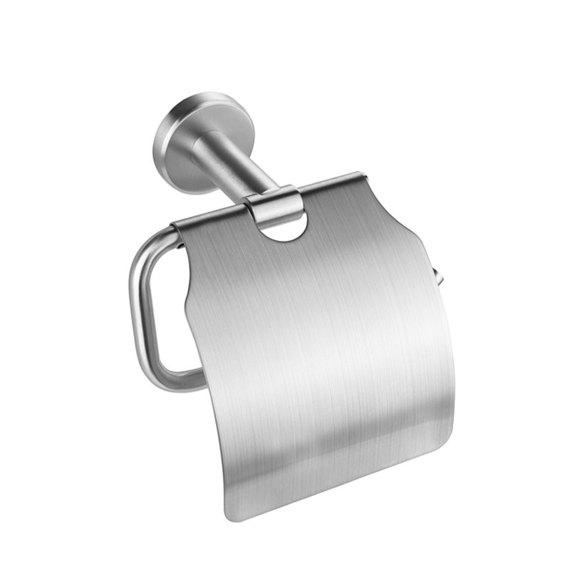 Suport metal cu capac pentru hirtie igienica (inox)